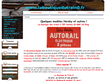 Tablet Screenshot of laboutiquedutrain0.fr
